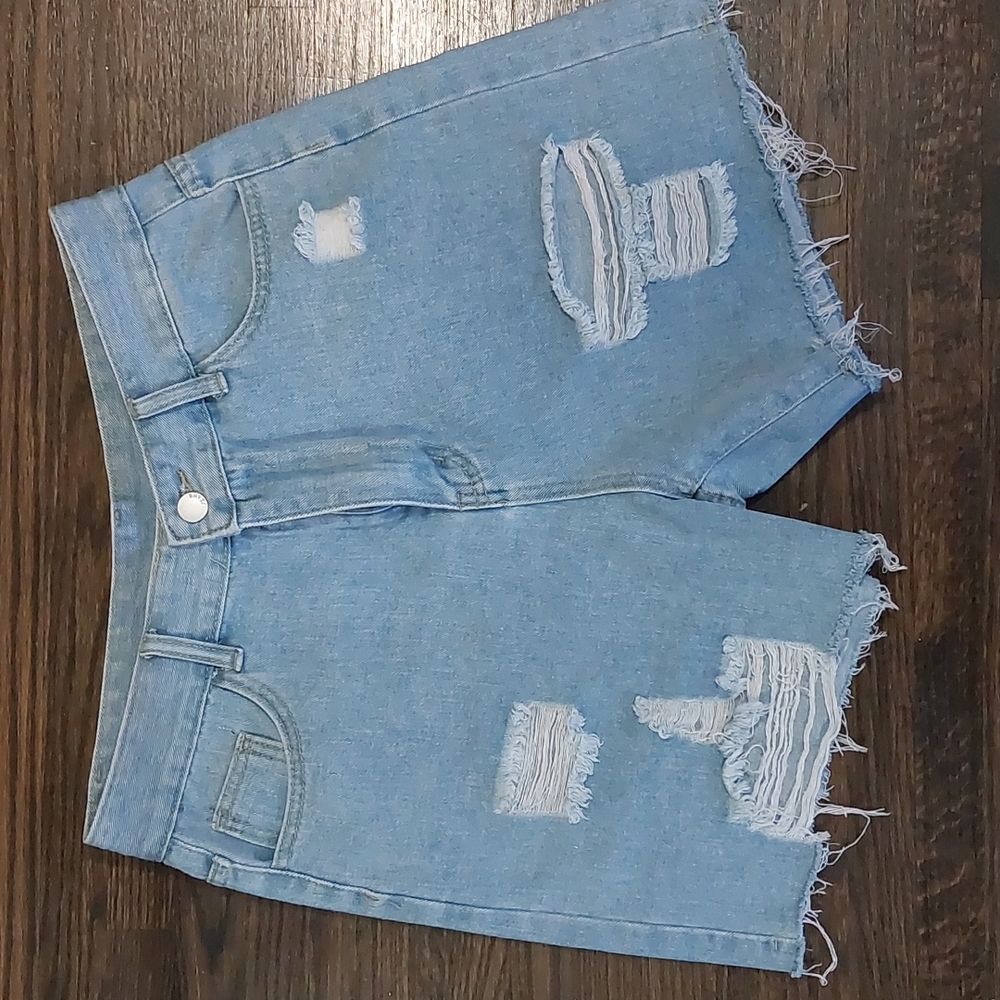 High rise Jean Shorts